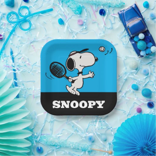 Erdnüsse | Snoopy Plays Tennis Pappteller (Party)