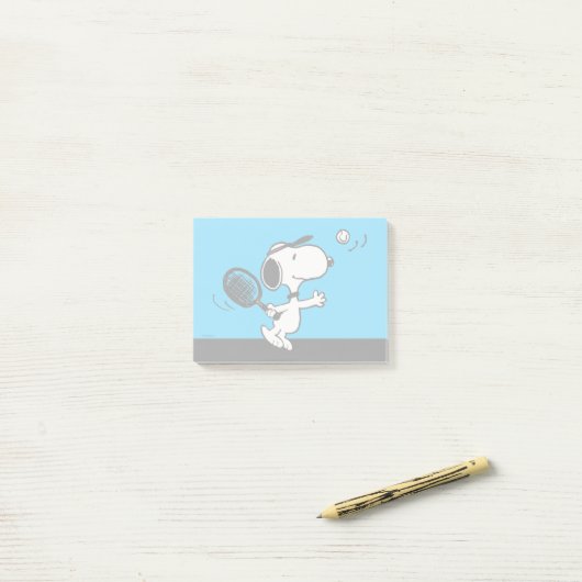 Erdnüsse | Snoopy Plays Tennis Post-it Klebezettel (Auf Schreibtisch)