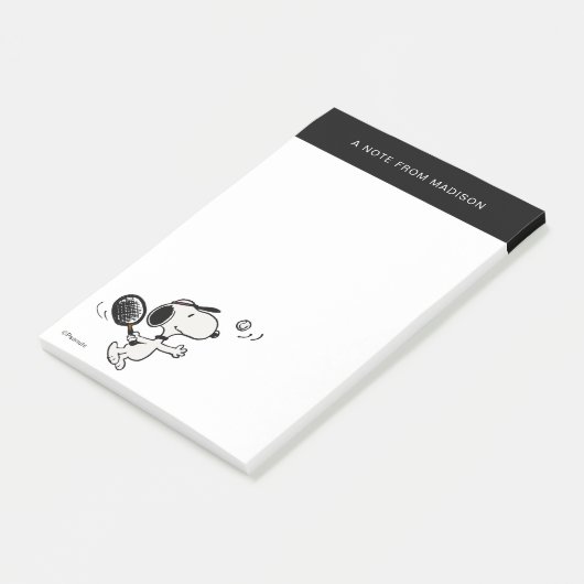 Erdnüsse | Snoopy Plays Tennis Post-it Klebezettel (angewinkelt)