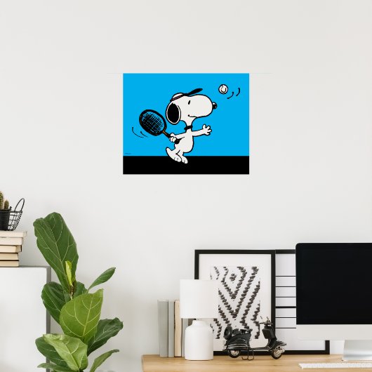 Erdnüsse | Snoopy Plays Tennis Poster (Heimbüro)