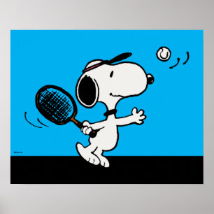 Erdnüsse   Snoopy Plays Tennis Poster
