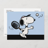 Erdnüsse | Snoopy Plays Tennis Postkarte (Vorne/Hinten)