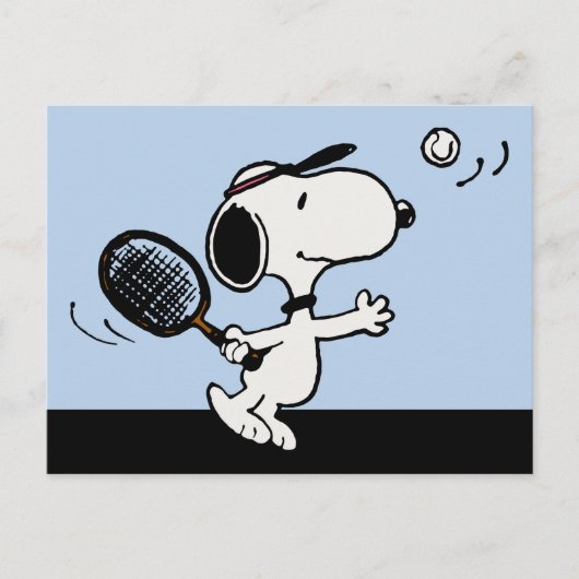 Erdnüsse | Snoopy Plays Tennis Postkarte (Vorderseite)