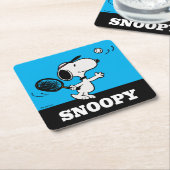 Erdnüsse | Snoopy Plays Tennis Rechteckiger Pappuntersetzer (angewinkelt)