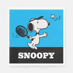 Erdnüsse   Snoopy Plays Tennis Serviette