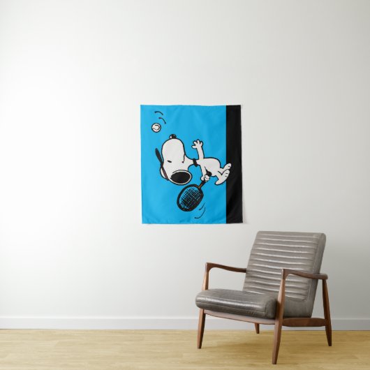 Erdnüsse | Snoopy Plays Tennis Wandteppich (Beispiel)