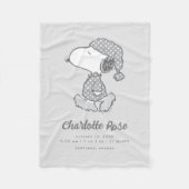 Erdnüsse | Snoopy Polka Dot Pajamas Baby Fleecedecke (Vorderseite)