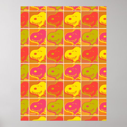 Erdnüsse | Snoopy Pop-Art-Muster Poster (Vorne)