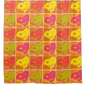 Erdnüsse | Snoopy Pop Art Pattern Duschvorhang (Vorderseite)