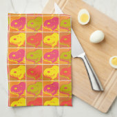 Erdnüsse | Snoopy Pop Art Pattern Geschirrtuch (Viertel Falte)