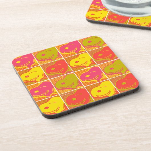 Erdnüsse | Snoopy Pop Art Pattern Getränkeuntersetzer (Linke Seite)