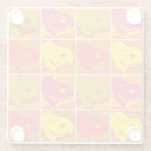 Erdnüsse | Snoopy Pop Art Pattern Glasuntersetzer (Rückseite)