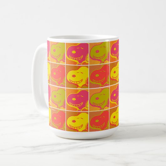Erdnüsse | Snoopy Pop Art Pattern Kaffeetasse (Vorderseite Links)