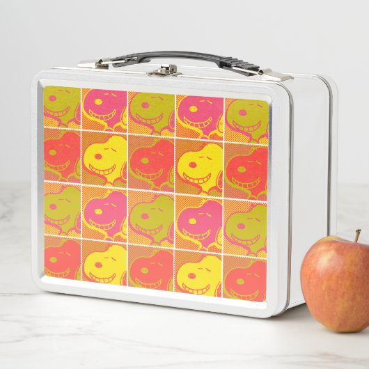 Erdnüsse | Snoopy Pop Art Pattern Metall Brotdose (Beispiel)