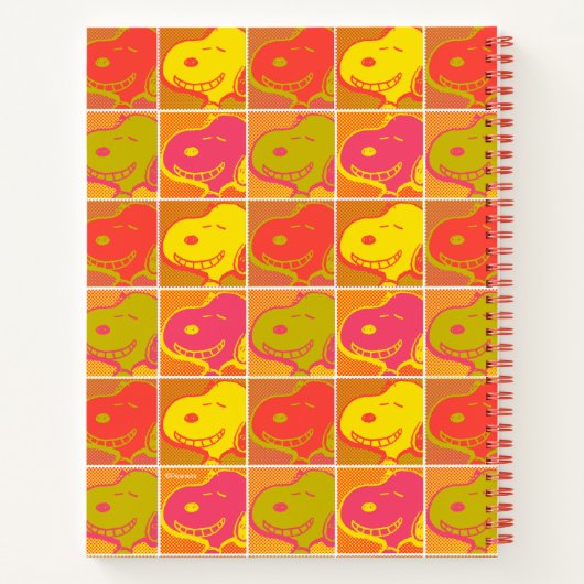 Erdnüsse | Snoopy Pop Art Pattern Notizblock (Rückseite)