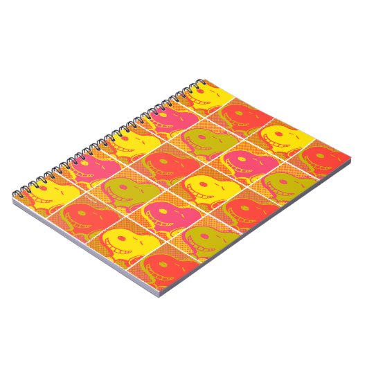 Erdnüsse | Snoopy Pop Art Pattern Notizblock (Linke Seite)