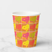 Erdnüsse | Snoopy Pop Art Pattern Pappbecher (Rückseite)