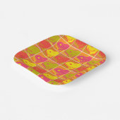 Erdnüsse | Snoopy Pop Art Pattern Pappteller (Gewinkelt)