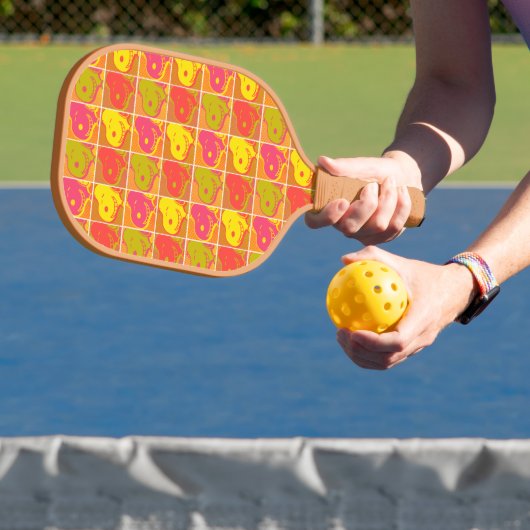 Erdnüsse | Snoopy Pop Art Pattern Pickleball Schläger (InSitu)