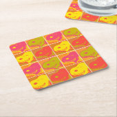 Erdnüsse | Snoopy Pop Art Pattern Rechteckiger Pappuntersetzer (angewinkelt)