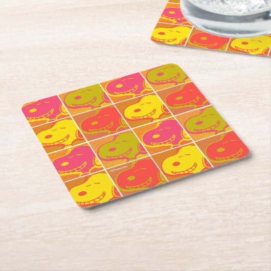 Erdnüsse | Snoopy Pop Art Pattern Rechteckiger Pappuntersetzer (angewinkelt)