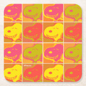 Erdnüsse | Snoopy Pop Art Pattern Rechteckiger Pappuntersetzer (Vorderseite)