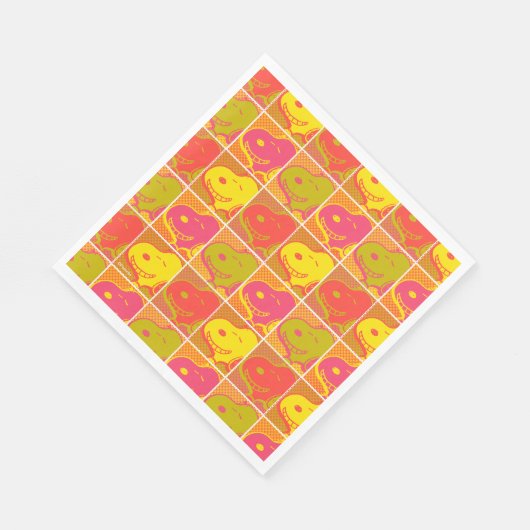 Erdnüsse | Snoopy Pop Art Pattern Serviette (Ecke)