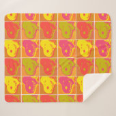 Erdnüsse | Snoopy Pop Art Pattern Sherpadecke (Vorderseite (Horizontal))