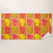 Erdnüsse | Snoopy Pop Art Pattern Strandtuch (Vorderseite)