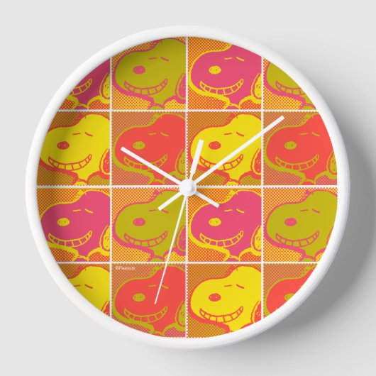 Erdnüsse | Snoopy Pop Art Pattern Uhr (Vorderseite)