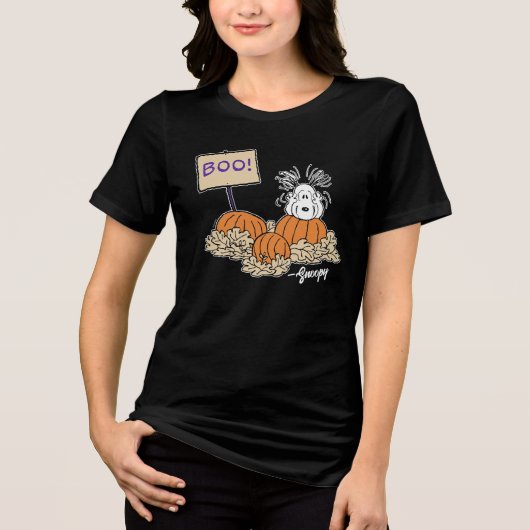 Erdnüsse | Snoopy Pumpkin Patch Boo! Tri-Blend Shirt (Vorderseite)