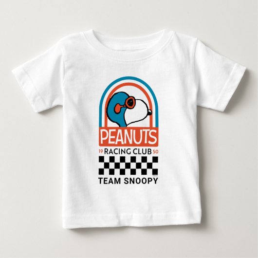 Erdnüsse | Snoopy Racing Club Baby T-shirt (Vorderseite)
