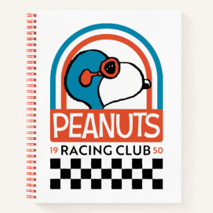 Erdnüsse   Snoopy Racing Club Notizblock