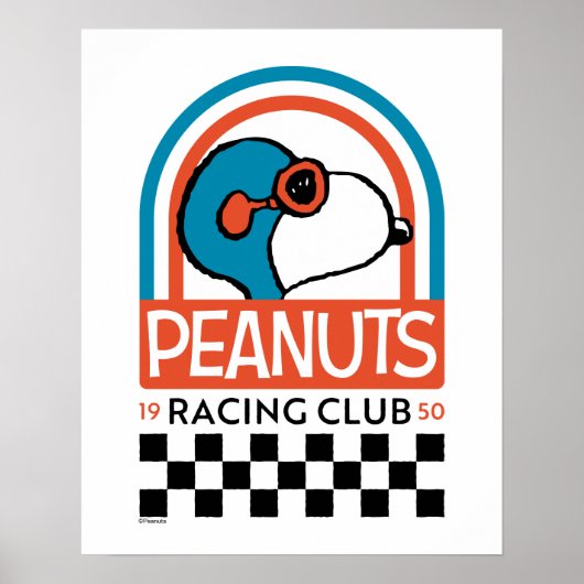 Erdnüsse | Snoopy Racing Club Poster (Vorne)