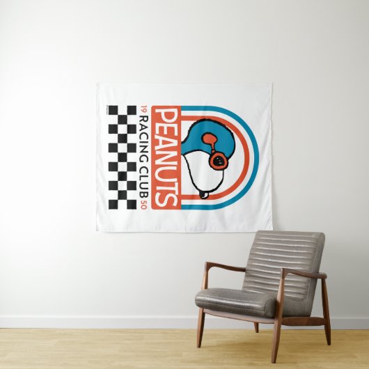 Erdnüsse | Snoopy Racing Club Wandteppich (Beispiel (Horizontal))