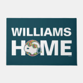 Erdnüsse | Snoopy Rainbow Heart | PERSONALISIERT Fußmatte (Vorderseite)