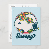 Erdnüsse | Snoopy Rainbow Heart Sonnenbrille Postkarte (Vorne/Hinten)