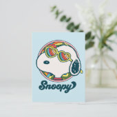 Erdnüsse | Snoopy Rainbow Heart Sonnenbrille Postkarte (Stehend Vorderseite)
