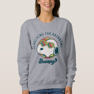 Erdnüsse Snoopy Rainbow Heart Sonnenbrille Sweatshirt