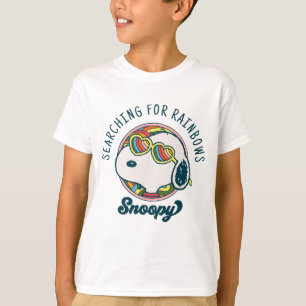Erdnüsse Snoopy Rainbow Heart Sonnenbrille T-Shirt