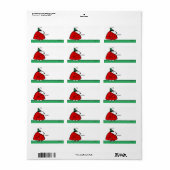 Erdnüsse | Snoopy Red Puffer Jacket Adressaufkleber (Vorne)