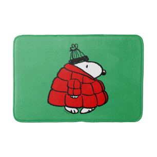 Erdnüsse   Snoopy Red Puffer Jacket Badematte