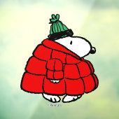 Erdnüsse | Snoopy Red Puffer Jacket Fensteraufkleber (Blatt 3)