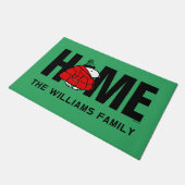 Erdnüsse | Snoopy Red Puffer Jacket Fußmatte (Schrägansicht)