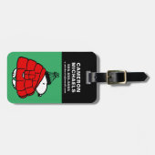 Erdnüsse | Snoopy Red Puffer Jacket Gepäckanhänger (Vorderseite horizontal)