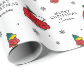 Erdnüsse | Snoopy Red Puffer Jacket Geschenkpapier (Rolleneckpunkt)