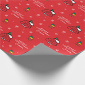 Erdnüsse | Snoopy Red Puffer Jacket Geschenkpapier (Ecke)