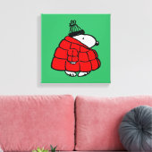 Erdnüsse | Snoopy Red Puffer Jacket Leinwanddruck (Insitu (Wohnzimmer))