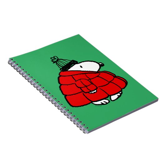 Erdnüsse | Snoopy Red Puffer Jacket Notizblock (Rechte Seite)