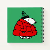 Erdnüsse | Snoopy Red Puffer Jacket Notizblock (Rückseite)